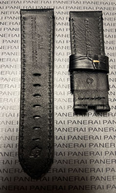 panerai black alligator deployant replica|24mm panerai accessories.